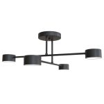 Emibig Deckenleuchte Halo Stahl Schwarz | Geeignet für 4x GX53 - Max 8W