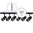 Bright Choice Komplettset 1-Phasen Rail 2 Meter Schwarz | incl. 6x Spot + GU10 2700K 3W Dimmbar + Abschlusskappe, Stromanschluss und I-Verbinder