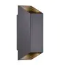 Nordlux Nico Wandleuchte Aluminium Schwarz Up & Down | IP54 - Geeignet für 2x GU10