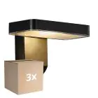 Mehrfachpackung 3x Nordlux Solar Wandleuchte Rica Quadrat Schwarz 4.5W 450lm - 830 Warmweiß | Bewegungs- und Lichtsensor